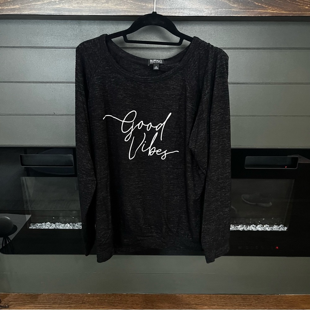 Good Vibes Light Weight Sweater - Gray- XL- Like New